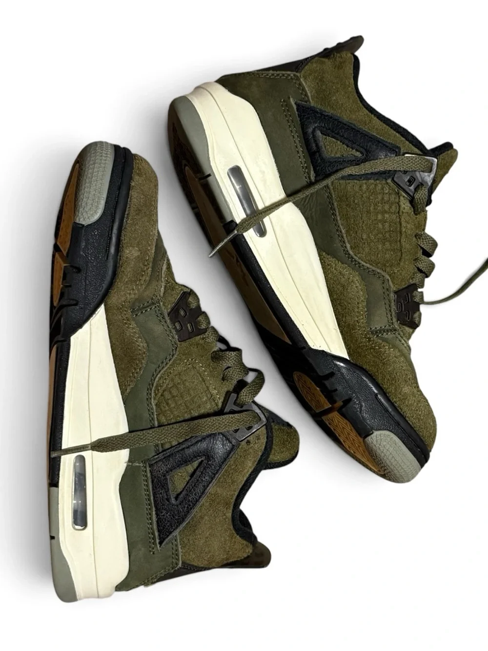 Kid’s Nike 4Y Air Jordan 4s Retro SE Craft Olive Shoes